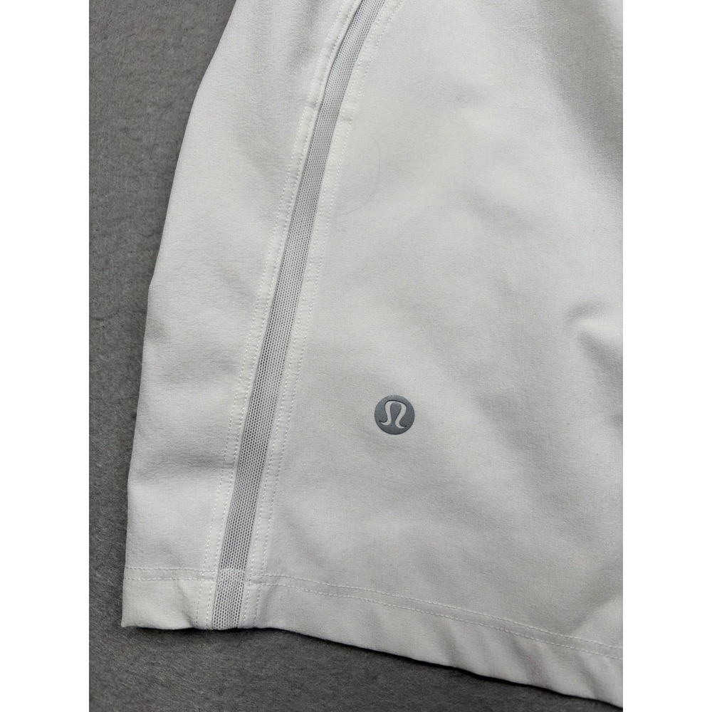 Lululemon Mens Pace Breaker Lined Shorts White Size M 5 Inch Inseam Running Gym - Picture 3 of 10